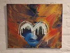 Original  Contemporary Oil Painting Modern Abstract Fine Art Canvas - 20x16