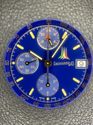 Eberhard & Co. Tricolor Blinker Uhrwerk Lemania 5100 Zifferblatt/Kugeln/Uhrwerk