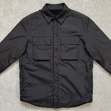 Moncler Cassis Black Fleece Lined Shirt Jacket Size 1 S/M 100% Authentic