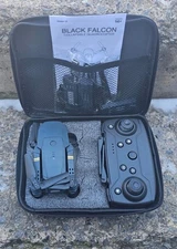 Black Falcon Drone Collapsible Quadrocopter with Case 2.4 GHz And 4k HD Camera