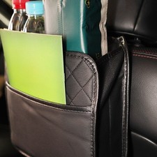 2x Car Seat Back Storage Box Faux Leather Storage Bag Multifunction Organizer 
