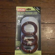 Ryobi 0.095 in. x 16 ft. Pre-Cut Spiral Line (3-Pack) String Trimmer Line - NEW
