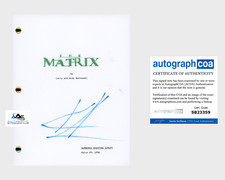 KEANU REEVES AUTOGRAPH SIGNED THE MATRIX MOVIE SCRIPT ACOA COA