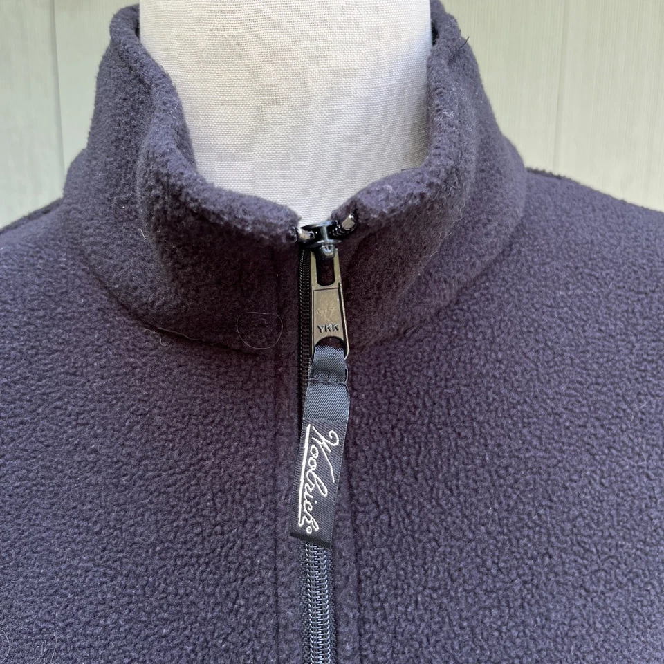 Vintage Woolrich Fleece Vest Mens Medium Black Zip Up Polartec YKK Zipper - Image 4 of 4