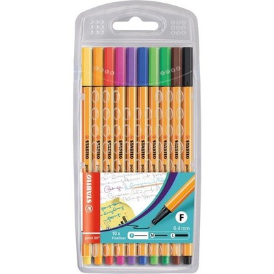STABILO point 88 10er Fineliner 10 verschiedene Farben Feinschreiber sortiert