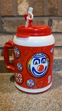 Whirley 100 oz Huge Travel Mug Trucker Insulated Clown Holiday Oil Cup Lid (C1)