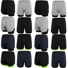Mens Shorts Football Park Gym Training Sports Running Pants Bodybuilding Wear US