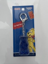 NEW Haribo Gummy Bear Key Ring Blue. Made in Korea.
