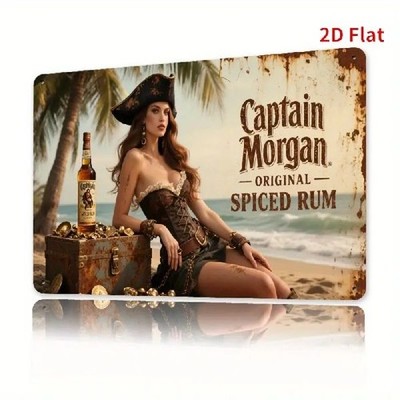 Blechschild Captain Morgan Original Spiced Rum Nostalgie Metallschild TEL3968