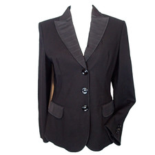 Moschino Cheap and Chic Black Blazer Jacket Size 12