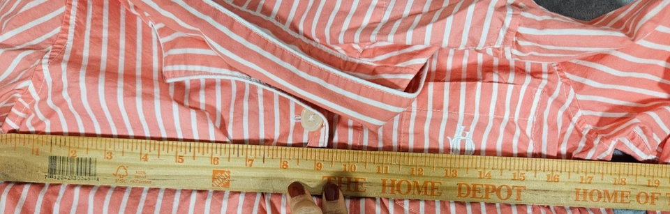 Lauren Ralph Lauren Pink & White Stripe Cotton Night Gown Sleepwear  Womens M - Image 4 of 4