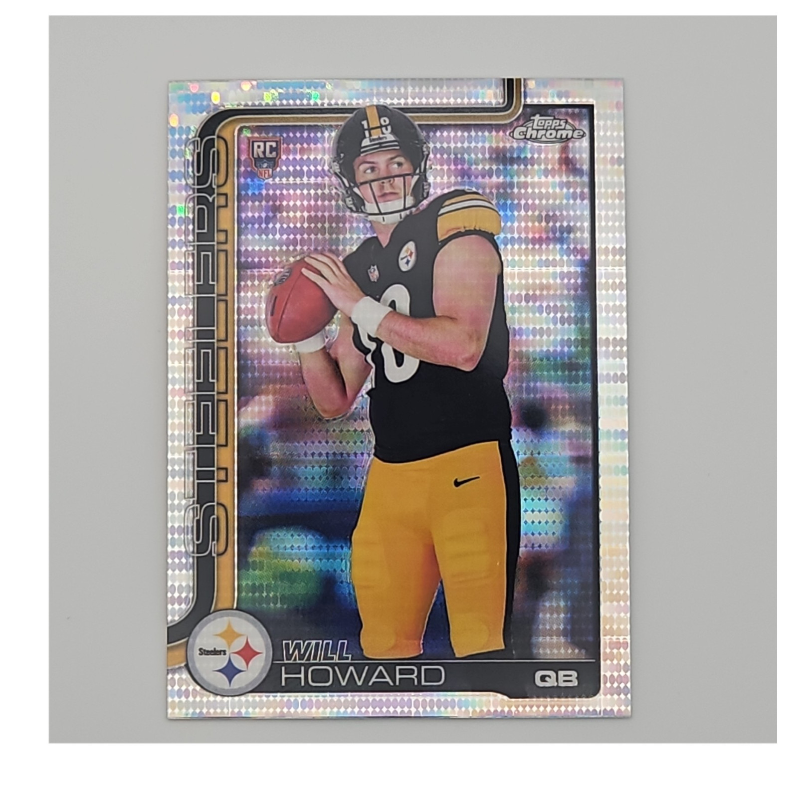 Topps Chrome 2025 Will Howard #321 X fractor Pittsburgh Steelers NFL 