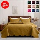 Lightweight 3PC Coverlet Set Bedspread Bed Throw Comforter Sets for Queen King