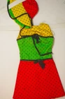 Vintage Barbie Outfit Studio Tour #1690 Dress Hat Yellow Green Red