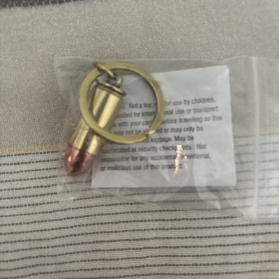 .40 Cal Bullet Hollow Point Keychain Key Chain Unique Gift New