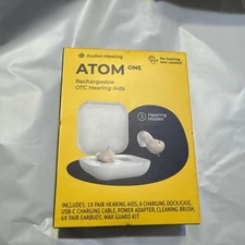 New Audien Atom One Rechargeable OTC Hearing Aids - FREE SHIPPING