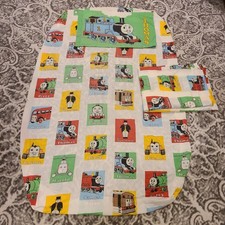 Vintage Thomas Tank Engine Train Twin Flat Fitted Sheet Pillow Fabric Britt 1992