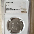 1848 O Seated Liberty Half Dollar 50C Silver NGC VF 35 New Orleans KM#67
