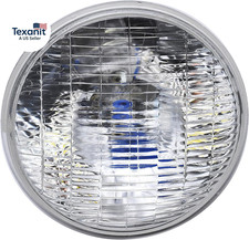 H6024 Super Vision Crystal Headlight, Halogen Sealed Beam Headlight, 7"" ROUND,