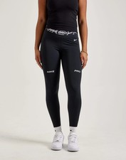 Nike Pro Women's Mid-Rise 7/8 Graphic Leggings Black White Size XS FV7397-010
