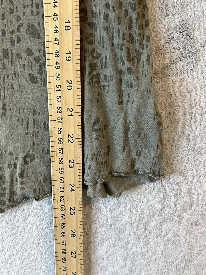 Mudd Майка XS Зеленый Леопардовый Принт Искусственно состаренный Выгорание Гранж Y2K Indie Sleaze - Изображение 3 из 4