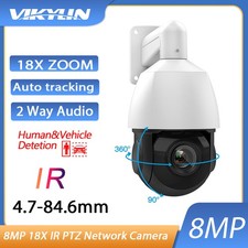 8MP 4K 18X Zoom VIKYLIN PTZ IP Camera POE Two-Way Talk Human Auto Tracking