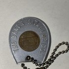 Vintage aluminum keychain enclosing 1973 Lincoln penny~cent~good luck~horseshoe — photo 5
