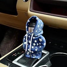 Glow In The Dark Star Pattern Universal Car Gear Shift Knob Hoodie Color Blue