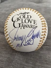 Johnny Bench Autographed GOLD GLOVE AWARD Baseball “10 X GG”inscription JSA CERT