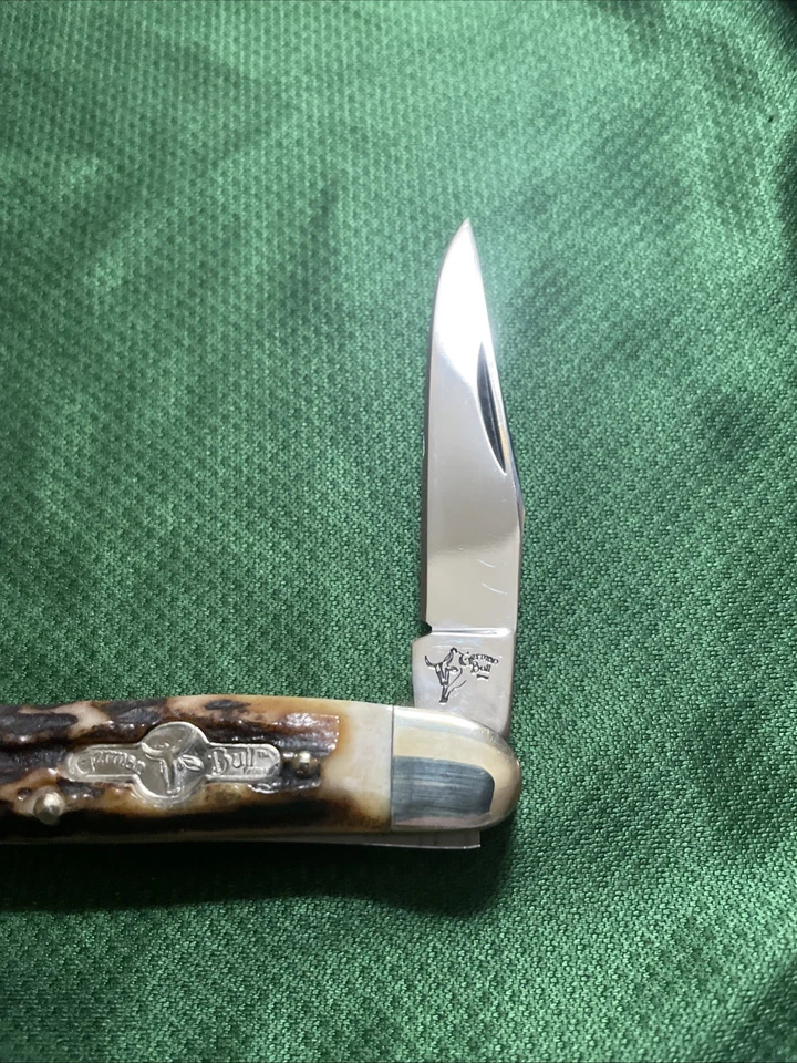 German Bull Stag Muskrat Knife - Image 3 of 4