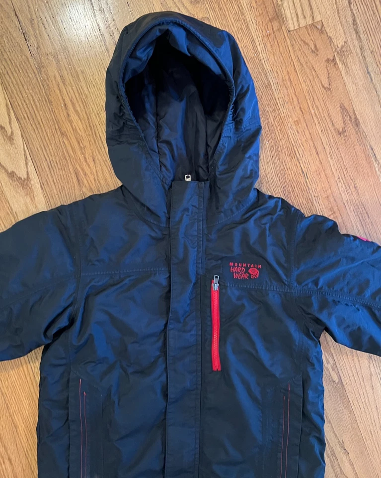 Chaqueta con Capucha Mountain Hardwear Niños Talla Juvenil Mediana Negra/Roja Nylon Shell Foto 4 de 4