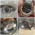 VTG Black Seiko 17 Jewels Self Winding Watch 2906-0050 Day Date Automatic Repair