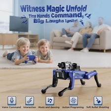 Smart Robot Dog 2.4G Voice Dialogue APP Remote Control AI Sing Dance Shoot Toy