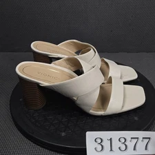 Vionic Shoes Womens Size 7.5 White Merlot Heeled Sandals Block Heel Square Toe