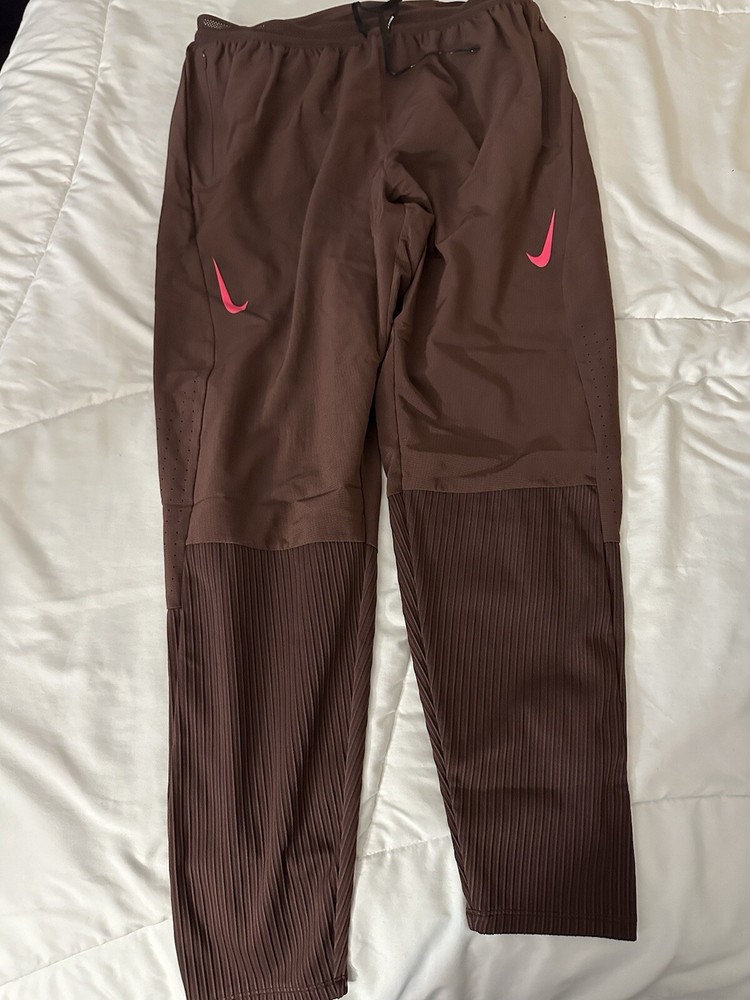 Nike Dri-Fit ADV AeroSwift Mens Running Pants Slim Fit Brown XX DM4615