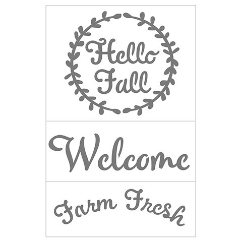 Large 11x17 Adhesive Stencils in Fall Designs, 6 pack - Picture 5 of 9