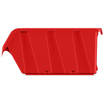 Set 40 Contenitori A Bocca Di Lupo - 19.5x12x9cm, Impilabili, Nero, Per Organizzazione