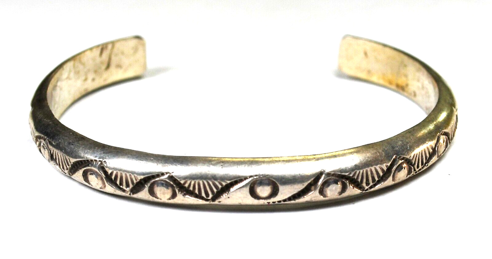 Sterling Silver Signed B Sun Rays Cuff Bracelet 6… - image 1