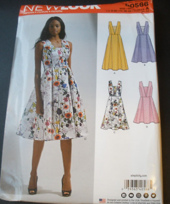 New Look D0566 6497 Dress Fit & Flare Sundress Sleeveless Size 8 10 12 14 16 18