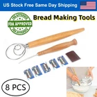 Danish Dough Whisk and Bakers Bread Lame Tool Stainless Steel for Baking Cake