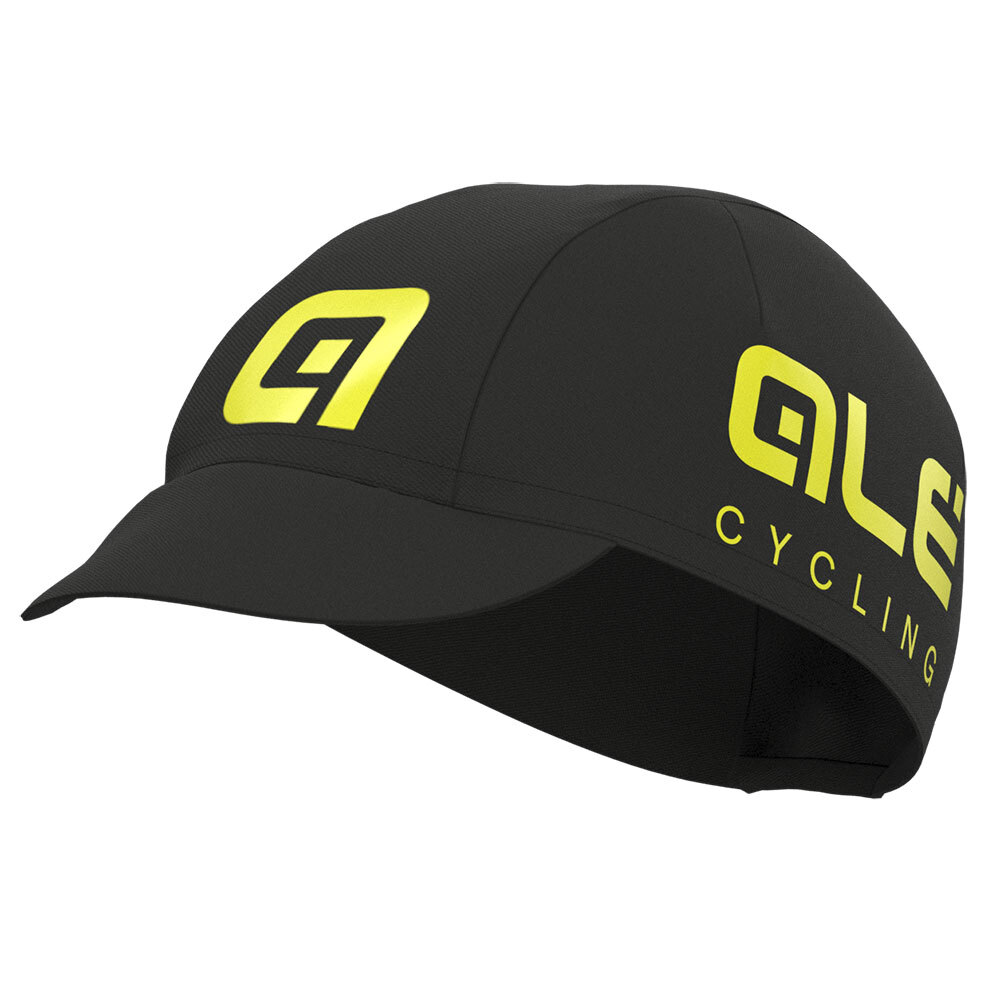 ALE Cycling Cap - Premium Cotton, Summer, Black/Yellow L16940114