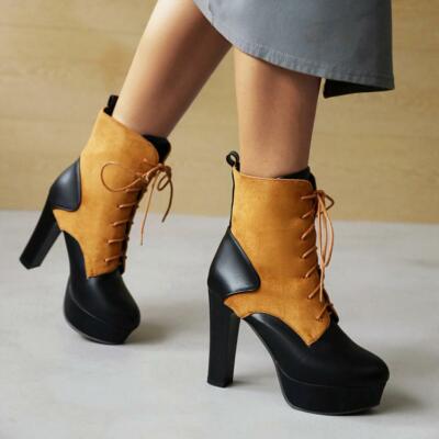 festliche schuhe plateau high heels braun