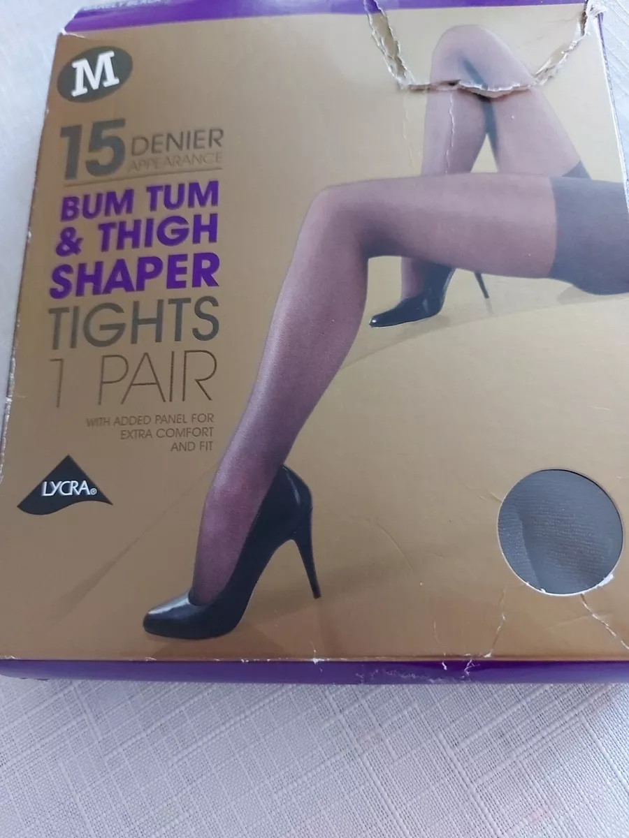 Morrisons 15 denier Shaper Barely Black nylon tights. Size Extra Large