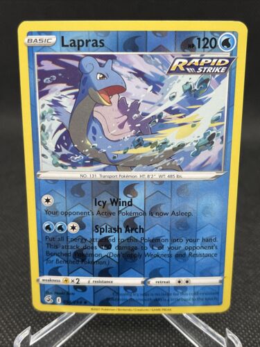 Lapras 054/264 - Fusion Strike - Reverse Holo - Pokemon Card - NM - Picture 1 of 2