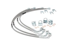 Rough Country Stainless Brake Lines for 2007-2018 Jeep Wrangler JK - 89716