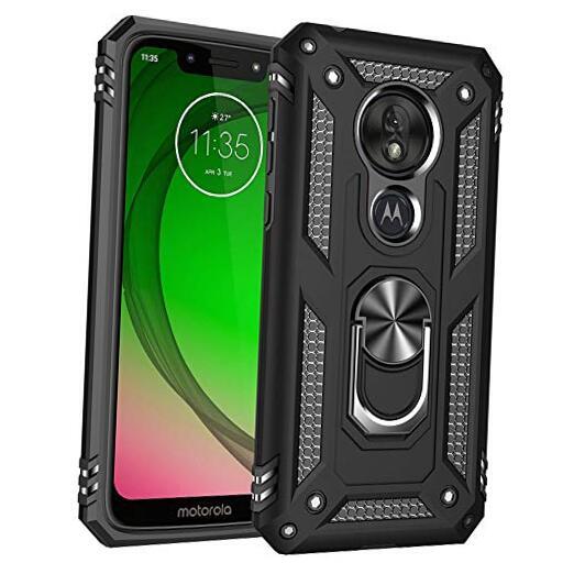 Military Grade Drop Impact for Motorola Moto G7 Play Case 360 Metal Black