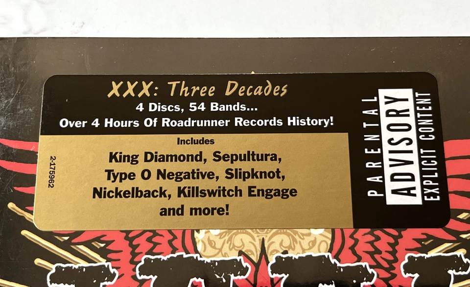 XXX Three Decades Of Roadrunner Records 4 CD SEALED! Digipak Mercyful Fate NEW! — 第 2/4 张图片