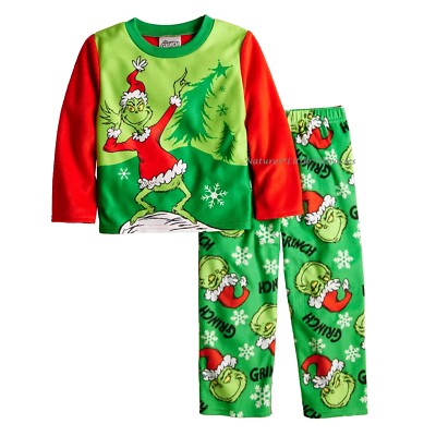The Grinch Pajamas Set Boys Girls Size 2T Toddler Christmas Shirt Pants  NWT