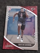 2020 Panini Absolute #180 Marlon Davidson Rookie Football Card Atlanta Falcons . rookie card picture