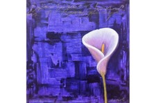 Bellandi Luca - flower 3 - 50x50 serigrafia materica su cartoncino